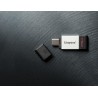 MEMORIE USB 3.2 Type-C KINGSTON 256 GB, cu capac, carcasa metalic &amp; plastic, negru / argintiu, "DT80/256GB" (timbru verde 0.
