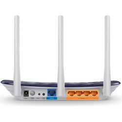 ROUTER TP-LINK wireless  750Mbps, 4 porturi 10/100Mbps, 3 antene externe, Dual Band AC750 "Archer C20"/ 835010 (timbru verde 0.8