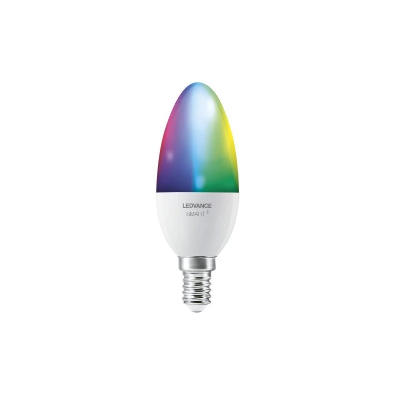 BEC smart LED Osram, soclu E14, putere 5W, forma lumanare, lumina multicolora, alimentare 220 - 240 V, "000004058075485570" (tim