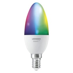 BEC smart LED Osram, soclu E14, putere 5W, forma lumanare, lumina multicolora, alimentare 220 - 240 V, "000004058075485570" (tim