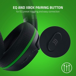 CASTI RAZER - gaming, "Kaira Xbox", wireless, gaming, utilizare multimedia, microfon pe brat, conectare prin Bluetooth 5.0, negr
