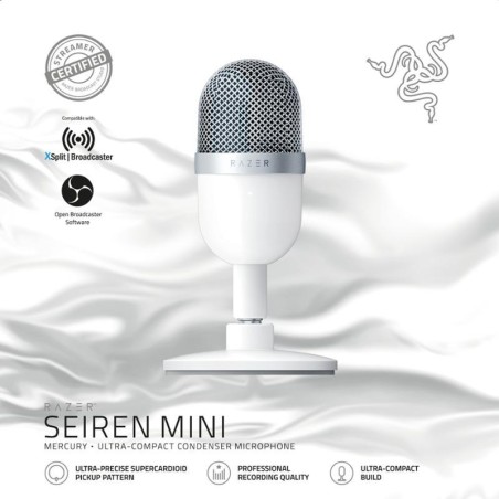 MICROFON RAZER, suport tip "picior", conector USB, alb, "RZ19-03450300-R3M1" (timbru verde 0.03 lei)
