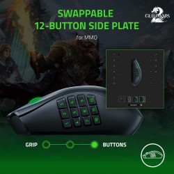 MOUSE RAZER, "Naga Pro", gaming,cu fir|wireless,USB|2.4GHz,20000 dpi, butoane/scroll 20/1, iluminare,mod dual de conec,laterale 
