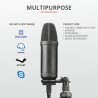 MICROFON TRUST, suport tip "brat" reglabil, conector USB, negru, "TR-22400" (timbru verde 0.03 lei)