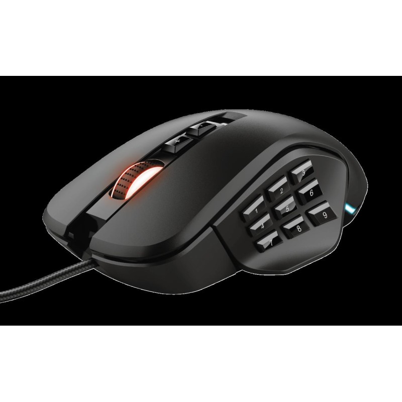 MOUSE TRUST, "GXT 970 Morfix", gaming, cu fir, USB,optic, 5000 dpi,14/1,iluminare,butoane programabile,mod dual de conectare,lat