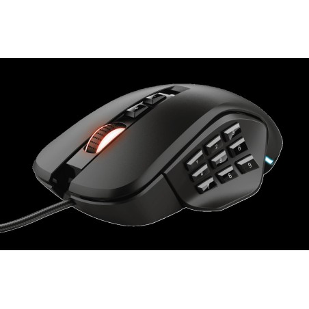 MOUSE TRUST, "GXT 970 Morfix", gaming, cu fir, USB,optic, 5000 dpi,14/1,iluminare,butoane programabile,mod dual de conectare,lat
