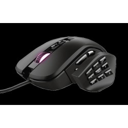 MOUSE TRUST, "GXT 970 Morfix", gaming, cu fir, USB,optic, 5000 dpi,14/1,iluminare,butoane programabile,mod dual de conectare,lat