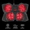 STAND TRUST "GXT Yozu" notebook 17.3" , sita metal, 4 x fan 12cm, LED rosu, negru, "TR-20817" (timbru verde 2 lei)