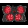 STAND TRUST "GXT Yozu" notebook 17.3" , sita metal, 4 x fan 12cm, LED rosu, negru, "TR-20817" (timbru verde 2 lei)