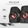 BOXE TRUST, 2.O, 2 x 6 W, cu fir, alimentare 220V, Jack 3.5mm, USB, "TR-22948" (timbru verde 2.00 lei)