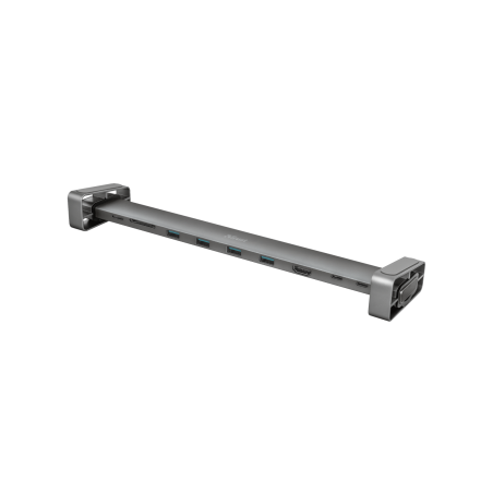 HUB extern TRUST, porturi USB USB 3.2 x 4, USB 3.2 Type-C x 2, conectare prin USB 3.2 Type C, argintiu, "TR-23417" (timbru verde