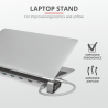 HUB extern TRUST, porturi USB USB 3.2 x 4, USB 3.2 Type-C x 2, conectare prin USB 3.2 Type C, argintiu, "TR-23417" (timbru verde