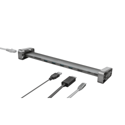 HUB extern TRUST, porturi USB USB 3.2 x 4, USB 3.2 Type-C x 2, conectare prin USB 3.2 Type C, argintiu, "TR-23417" (timbru verde