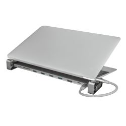 HUB extern TRUST, porturi USB USB 3.2 x 4, USB 3.2 Type-C x 2, conectare prin USB 3.2 Type C, argintiu, "TR-23417" (timbru verde