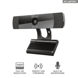CAMERA web TRUST GXT 1160 Vero, Full HD rez 1920 x 1080, USB 2.0, microfon da, negru, "TR-22397" (timbru verde 0.18 lei)
