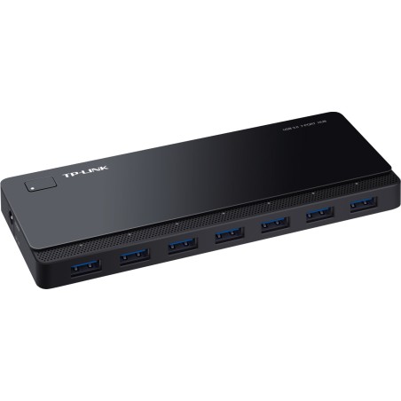 HUB extern TP-LINK, porturi USB: USB 3.0 x 7, conectare prin USB 3.0, alimentare retea 220 V, cablu 1 m, negru "UH700" (timbru v