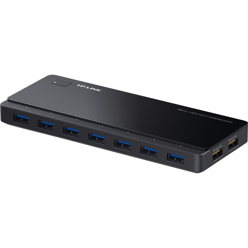 HUB extern TP-LINK, porturi USB: USB 3.0 x 7, Fast Charging Port x 2, conectare prin USB 3.0, alimentare retea 220 V, cablu 1 m,