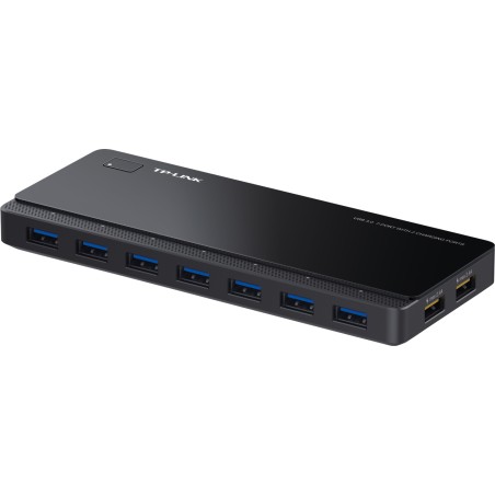 HUB extern TP-LINK, porturi USB: USB 3.0 x 7, Fast Charging Port x 2, conectare prin USB 3.0, alimentare retea 220 V, cablu 1 m,