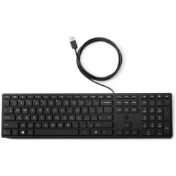 TASTATURA HP, "320K", cu fir, 104 taste format standard (104-108 taste), USB, negru, "9SR37AA" (timbru verde 0.8 lei)