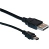 CABLU alimentare si date LOGILINK, pt. smartphone, USB 2.0 (T) la Mini-USB 2.0 (T), 1.8m, negru, "CU0014" (timbru verde 0.08 lei