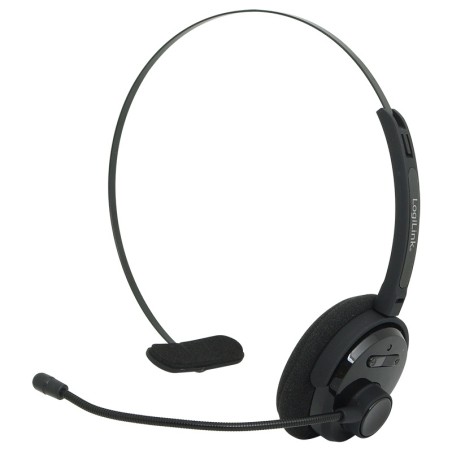 CASTI Logilink, wireless, monocasca, utilizare multimedia, call center, microfon pe brat, conectare prin Bluetooth 4.1, negru, "