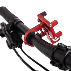 SUPORT Bicicleta SPACER pt. SmartPhone, fixare de ghidon, Metalic, rosu, cheie de montare,  "SPBH-METAL-RED"
