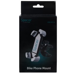 SUPORT Bicicleta SPACER pt SmartPhone, Multi-Purpose, fixare de bare de diferite dimensiuni, Negru, "SPBH-MP-01"