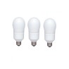 SET 3 becuri fluorescent Panasonic, soclu E27, putere 18W, forma oval, lumina alb rece, alimentare 220 - 240 V, "EFA18E65HD-3" (