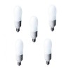 SET 5 becuri fluorescent Panasonic, soclu E27, putere 24W, forma oval, lumina alb rece, alimentare 220 - 240 V, "EFA24E672V-5" (
