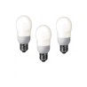 SET 3 becuri fluorescent Panasonic, soclu E27, putere 8W, forma oval, lumina alb calda, alimentare 220 - 240 V, "EFA8E27HD-3" (t