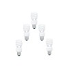 SET 5 becuri fluorescent Panasonic, soclu E27, putere 11W, forma spirala, lumina alb calda, alimentare 220 - 240 V, "EFD11E27HD3