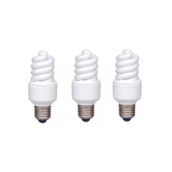 SET 5 becuri fluorescent Panasonic, soclu E27, putere 13W, forma spirala, lumina alb rece, alimentare 220 - 240 V, "EFD13E672V-3