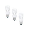 SET 3 becuri fluorescent Panasonic, soclu E27, putere 14W, forma spirala, lumina alb calda, alimentare 220 - 240 V, "EFD14E27HD3
