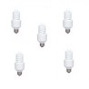 SET 5 becuri fluorescent Panasonic, soclu E27, putere 18W, forma spirala, lumina alb calda, alimentare 220 - 240 V, "EFD18E27HD-