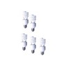 SET 5 becuri fluorescent Panasonic, soclu E27, putere 19W, forma spirala, lumina alb calda, alimentare 220 - 240 V, "EFD19E27HD3