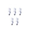 SET 5 becuri fluorescent Panasonic, soclu E27, putere 19W, forma spirala, lumina alb rece, alimentare 220 - 240 V, "EFD19E65HD3E