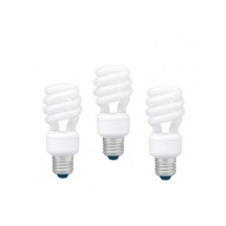 SET 3 becuri fluorescent Panasonic, soclu E27, putere 22W, forma spirala, lumina alb calda, alimentare 220 - 240 V, "EFD22E27HD3