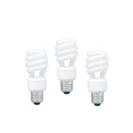 SET 3 becuri fluorescent Panasonic, soclu E27, putere 22W, forma spirala, lumina alb calda, alimentare 220 - 240 V, "EFD22E27HD3