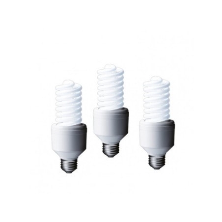 SET 3 becuri fluorescent Panasonic, soclu E27, putere 24W, forma spirala, lumina alb calda, alimentare 220 - 240 V, "EFD24E282V-