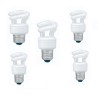SET 3 becuri fluorescent Panasonic, soclu E27, putere 5W, forma spirala, lumina alb calda, alimentare 220 - 240 V, "EFD5E27HD3E-
