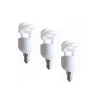 SET 3 becuri fluorescent Panasonic, soclu E27, putere 5W, forma spirala, lumina alb calda, alimentare 220 - 240 V, "EFD5E27HDE14