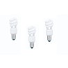 SET 3 becuri fluorescent Panasonic, soclu E27, putere 8W, forma spirala, lumina alb calda, alimentare 220 - 240 V, "EFD8E27HD3E-