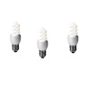 SET 3 becuri fluorescent Panasonic, soclu E27, putere 8W, forma spirala, lumina alb rece, alimentare 220 - 240 V, "EFD8E65HD-3" 