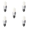 SET 3 becuri fluorescent Panasonic, soclu E27, putere 8W, forma spirala, lumina alb rece, alimentare 220 - 240 V, "EFD8E65HD-5" 