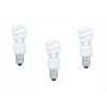 SET 3 becuri fluorescent Panasonic, soclu E27, putere 8W, forma spirala, lumina alb rece, alimentare 220 - 240 V, "EFD8E65HD3E-3