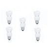 SET 5 becuri fluorescent Panasonic, soclu E27, putere 8W, forma spirala, lumina alb rece, alimentare 220 - 240 V, "EFD8E65HD3E-5