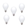 SET 5 becuri fluorescent Panasonic, soclu E27, putere 18W, forma sferic, lumina alb calda, alimentare 220 - 240 V, "EFG18E27HD-5