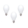 SET 3 becuri fluorescent Panasonic, soclu E27, putere 18W, forma oval, lumina alb rece, alimentare 220 - 240 V, "EFG18E65HD-3" (