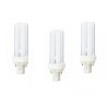 SET 3 becuri fluorescent Panasonic, soclu G24D-1, putere 10W, forma liniar, lumina alb rece, alimentare 220 - 240 V, "FDS10E40/2