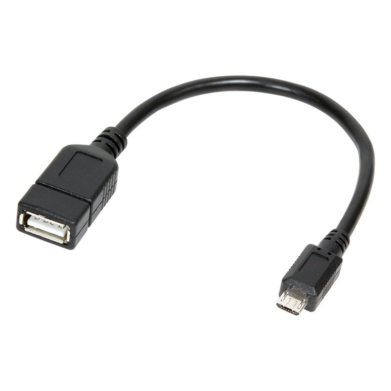 CABLU adaptor OTG LOGILINK, pt. smartphone, Micro-USB 2.0 (T) la USB 2.0 (M), 20cm, asigura conectarea telef. la o tastatura, HU